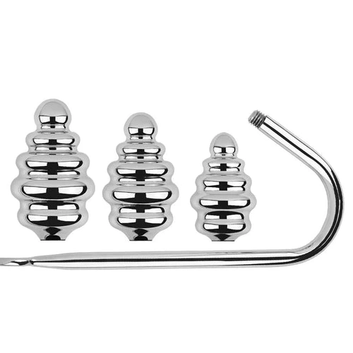 GreatBenefit 8826 Hook Screw-in Anal Set Ribbed 0831